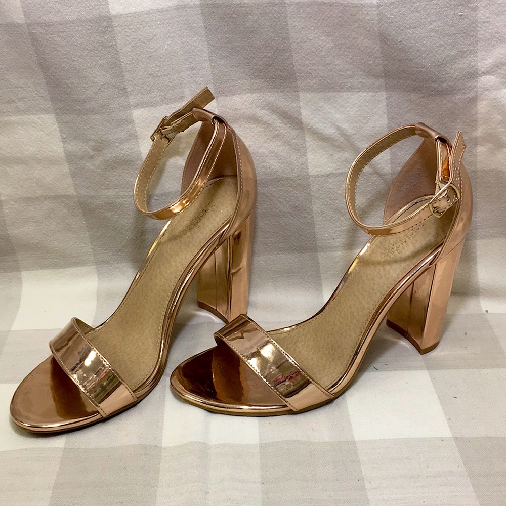 Charlotte Russe rose gold high heels